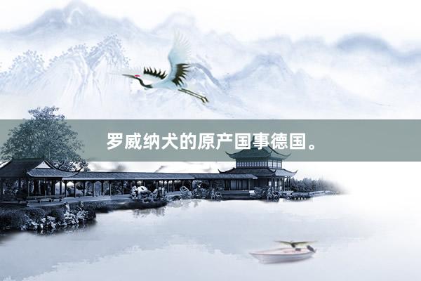 罗威纳犬的原产国事德国。